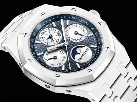 audemars piguet royal oak perpetual calendar in white ceramic|audemars royal oak calendar.